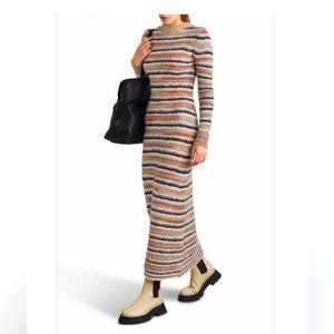 A.L.C. Striped Knit Maxi Dress
